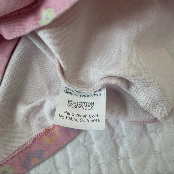 Love and Grow Pink Floral Matching Set 4T - Picture 6 of 7